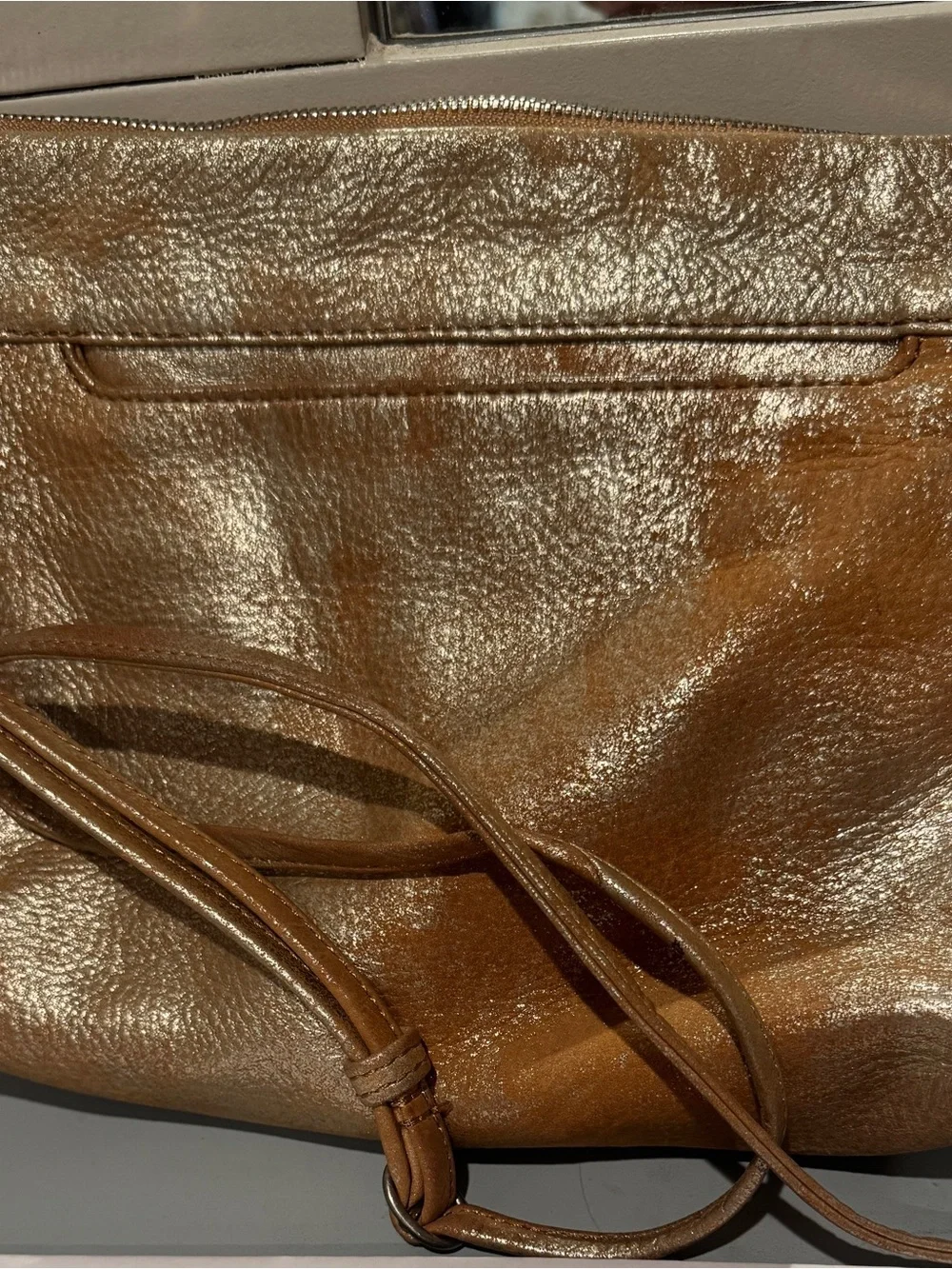 Leather Women’s Clutch in Cognac Brown